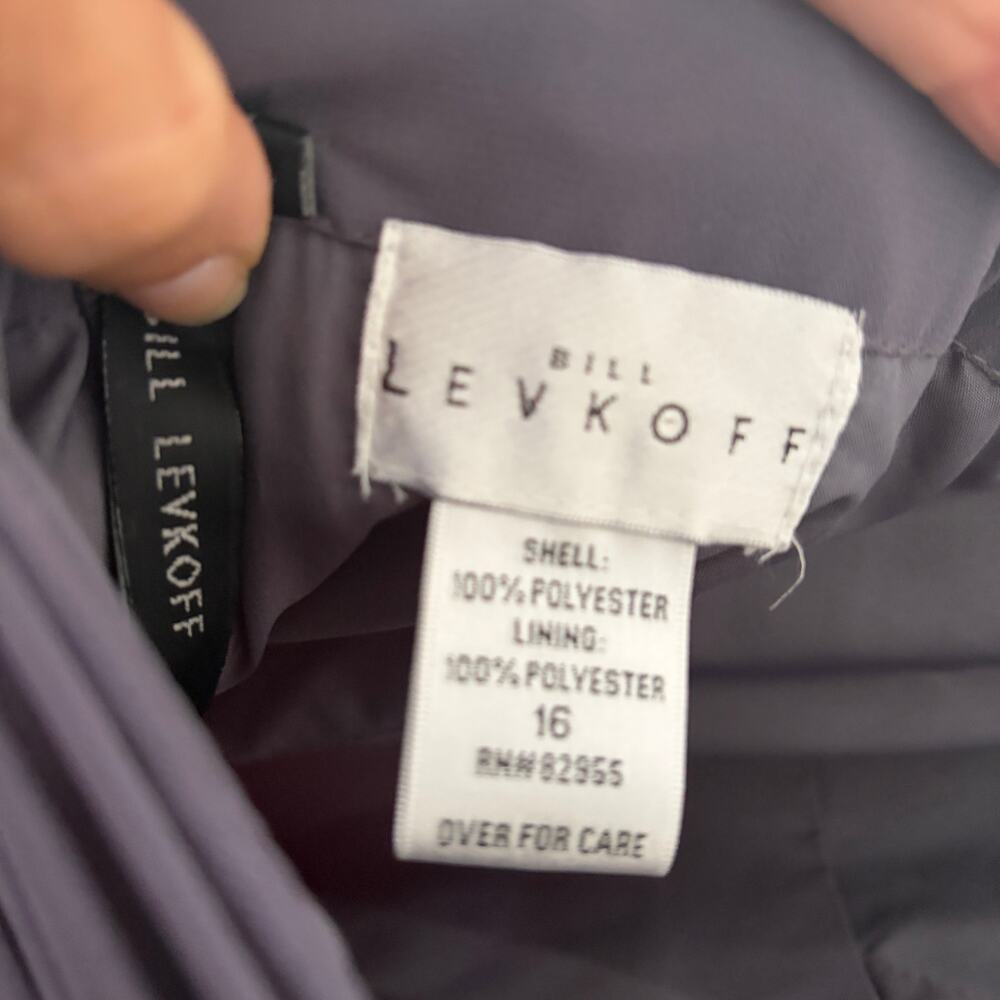 Bill Levkoff 82955 Strapless Gray Formal Dress Size 16 - Picture 5 of 9